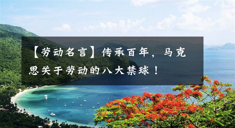 【劳动名言】传承百年，马克思关于劳动的八大禁球！