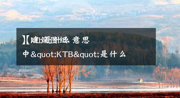 【ktb是什么意思
】建筑图纸中"KTB"是什么