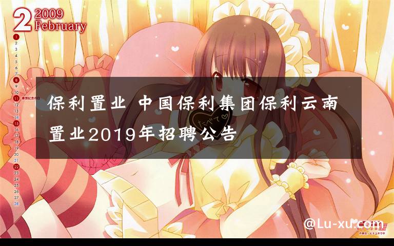 保利置业 中国保利集团保利云南置业2019年招聘公告