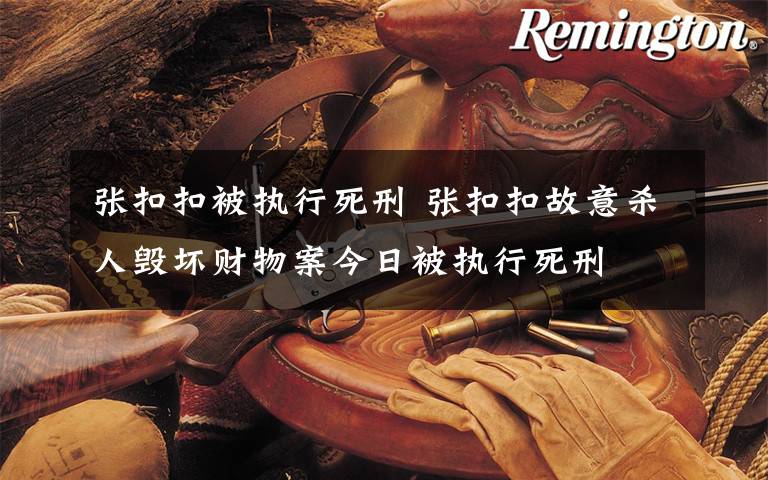 张扣扣被执行死刑 张扣扣故意杀人毁坏财物案今日被执行死刑