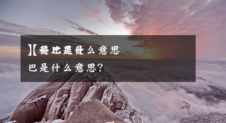 【曼巴是什么意思】科比黑曼巴是什么意思？