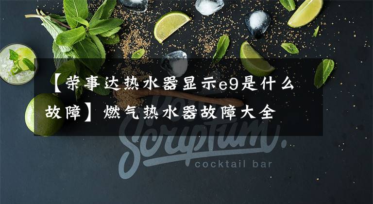 【荣事达热水器显示e9是什么故障】燃气热水器故障大全