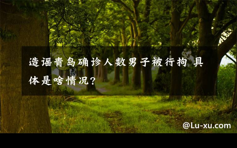 造谣青岛确诊人数男子被行拘 具体是啥情况?