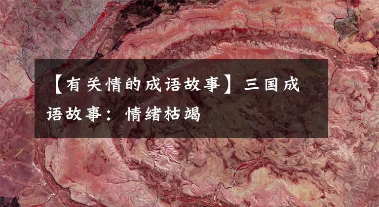 【有关情的成语故事】三国成语故事:情绪枯竭