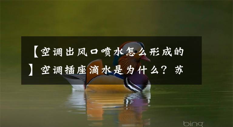 【空调出风口喷水怎么形成的】空调插座滴水是为什么?苏州装修网告诉你怎么处理。