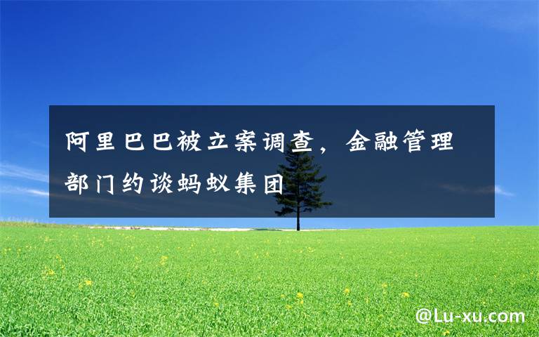 阿里巴巴被立案调查,金融管理部门约谈蚂蚁集团