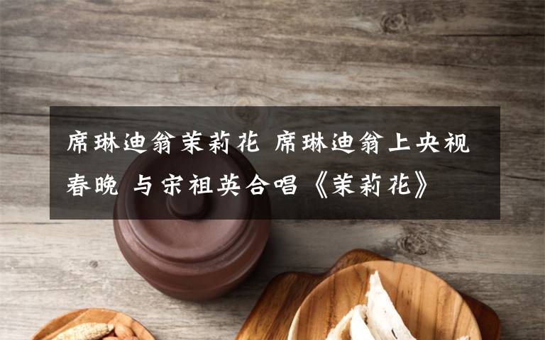 席琳迪翁茉莉花 席琳迪翁上央视春晚 与宋祖英合唱《茉莉花》