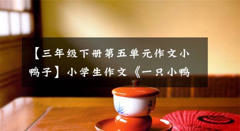 【三年级下册第五单元作文小鸭子】小学生作文《一只小鸭》,思维清晰,画面感丰富,老师的评论明亮起来。