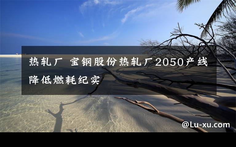 热轧厂 宝钢股份热轧厂2050产线降低燃耗纪实