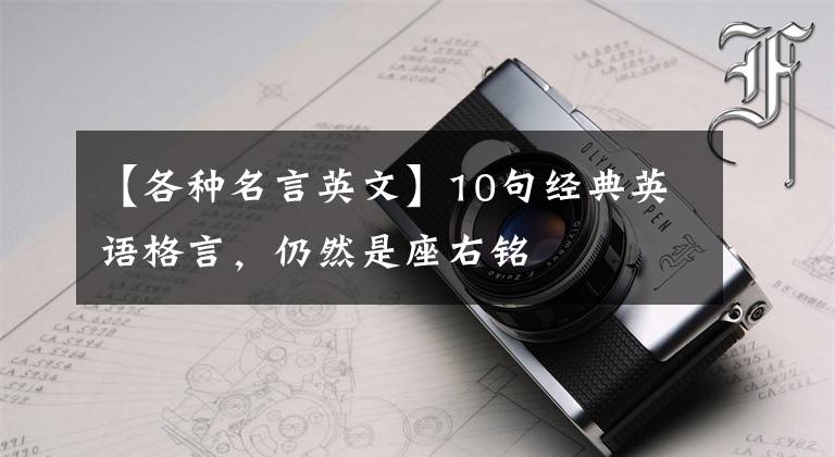 【各种名言英文】10句经典英语格言,仍然是座右铭