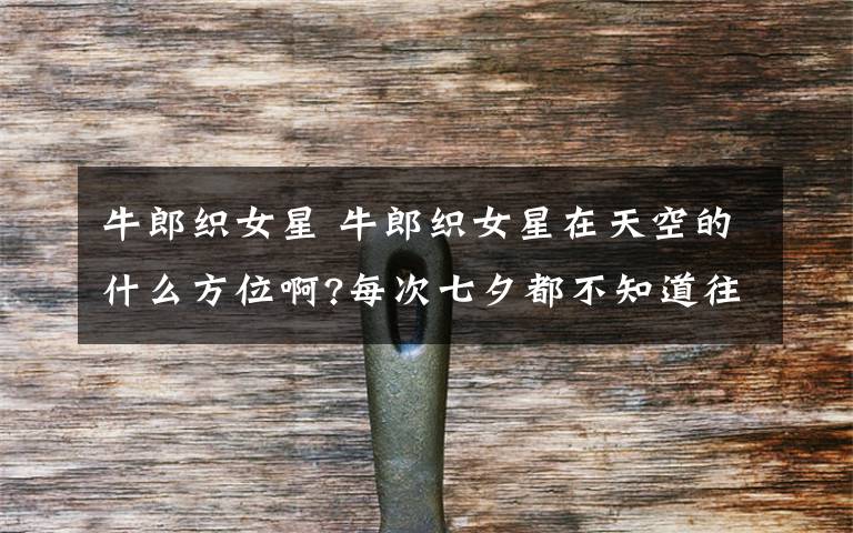 牛郎织女星 牛郎织女星在天空的什么方位啊?每次七夕都不知道往哪里看额