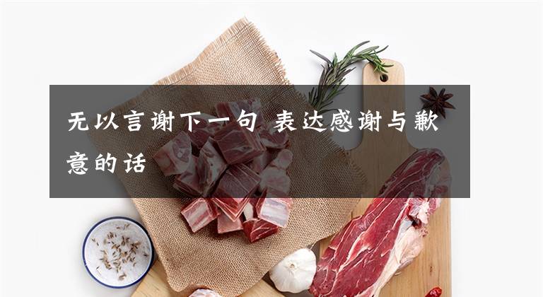 无以言谢下一句 表达感谢与歉意的话