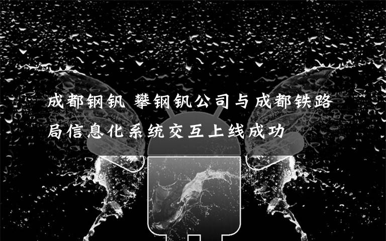 成都钢钒 攀钢钒公司与成都铁路局信息化系统交互上线成功