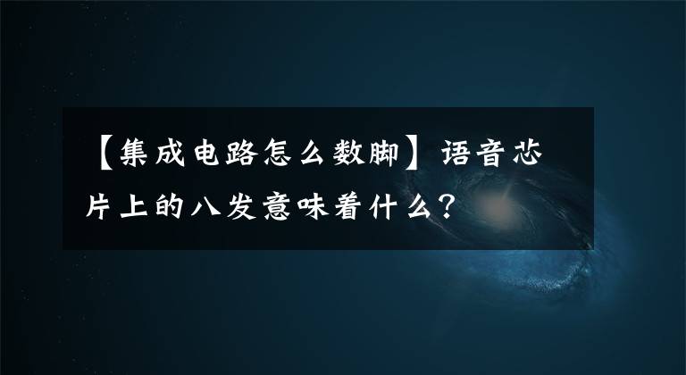 【集成电路怎么数脚】语音芯片上的八发意味着什么?