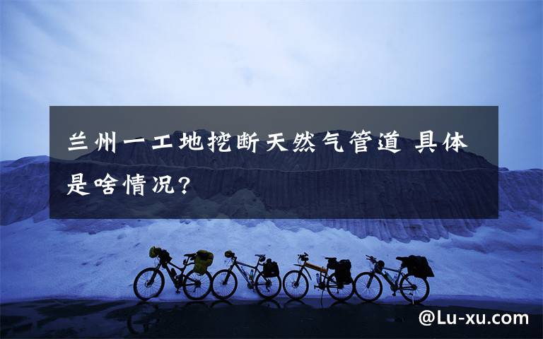 兰州一工地挖断天然气管道 具体是啥情况?