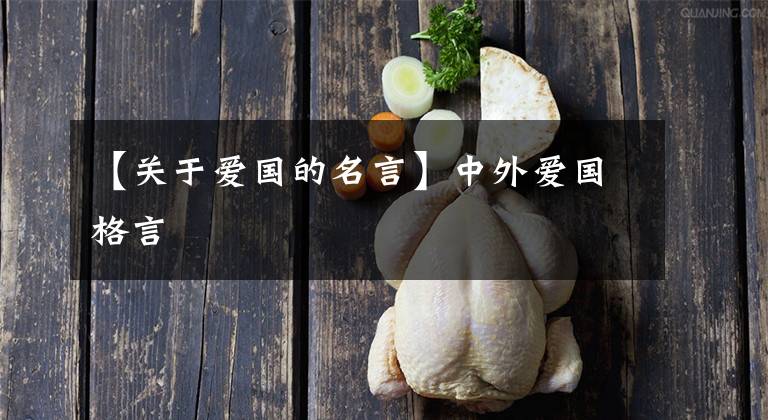 【关于爱国的名言】中外爱国格言