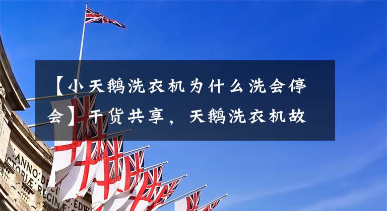 【小天鹅洗衣机为什么洗会停会】干货共享,天鹅洗衣机故障维修案例