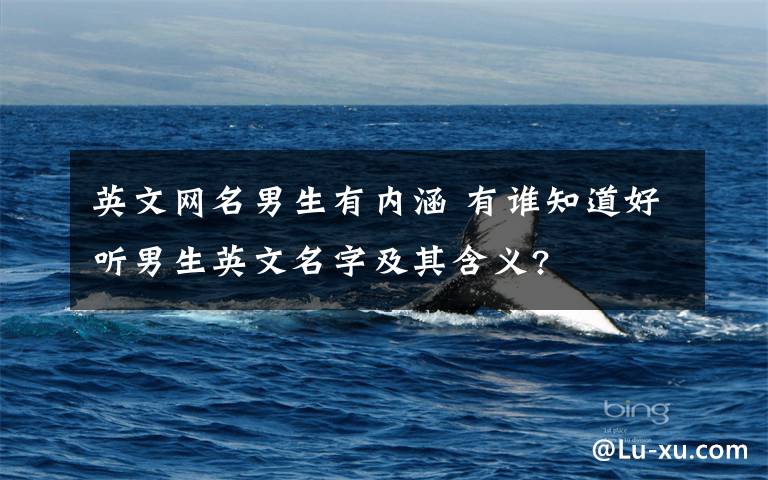 英文网名男生有内涵 有谁知道好听男生英文名字及其含义?
