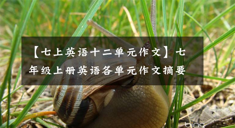 【七上英语十二单元作文】七年级上册英语各单元作文摘要。