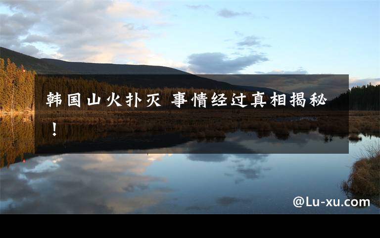 韩国山火扑灭 事情经过真相揭秘!
