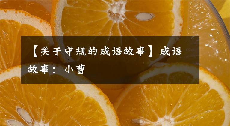 【关于守规的成语故事】成语故事：小曹