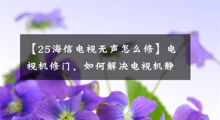 【25海信电视无声怎么修】电视机修门，如何解决电视机静音、没有声音？