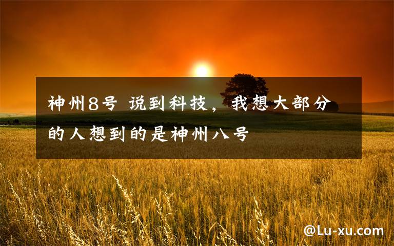 神州8号 说到科技,我想大部分的人想到的是神州八号