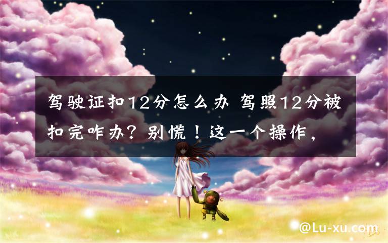驾驶证扣12分怎么办 驾照12分被扣完咋办?别慌!这一个操作,让你“满血复活”