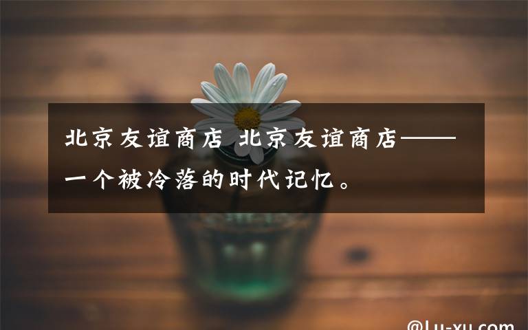 北京友谊商店 北京友谊商店——一个被冷落的时代记忆。