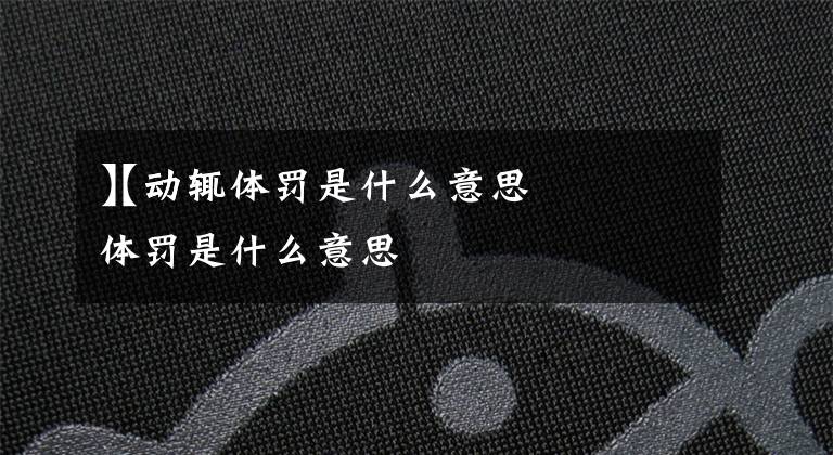 【动辄体罚是什么意思】动辄体罚是什么意思