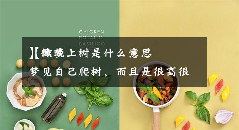 【做梦上树是什么意思】昨晚梦见自己爬树,而且是很高很细的树,这代表什么意思啊?