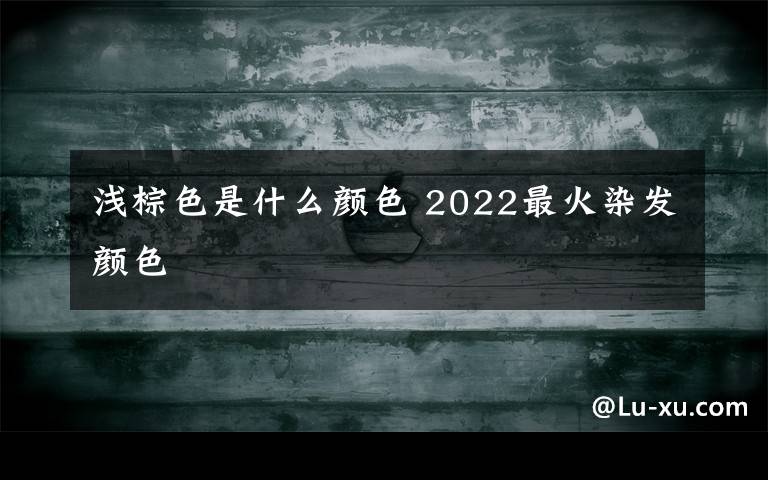 浅棕色是什么颜色 2022最火染发颜色