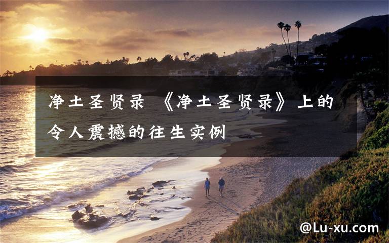 净土圣贤录 《净土圣贤录》上的令人震撼的往生实例