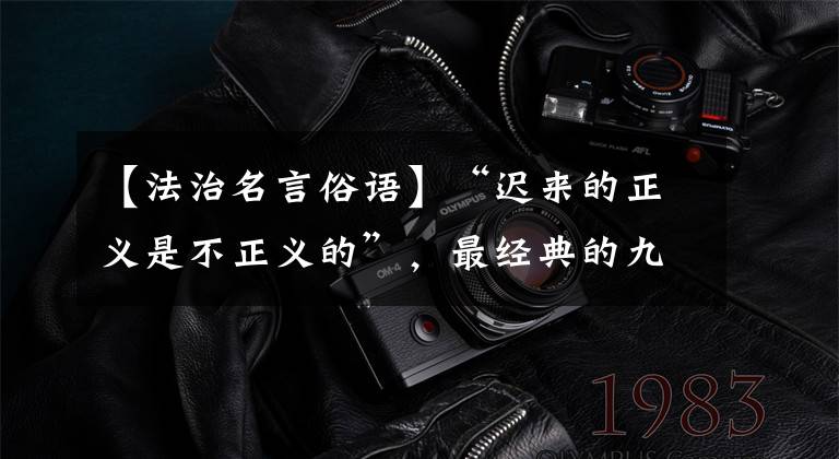 【法治名言俗语】“迟来的正义是不正义的”,最经典的九条法律谚语