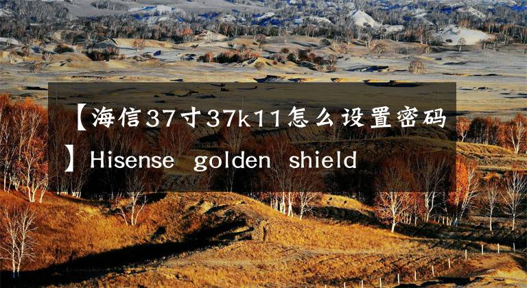 【海信37寸37k11怎么设置密码】Hisense golden shield edition评估：硬件加密寿命持续