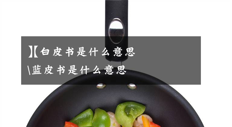 【白皮书是什么意思】白皮书蓝皮书是什么意思