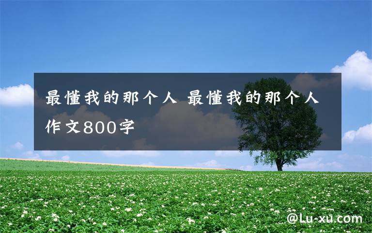 最懂我的那个人 最懂我的那个人作文800字