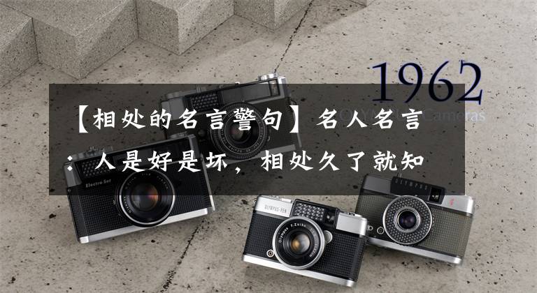 【相处的名言警句】名人名言：人是好是坏，相处久了就知道了