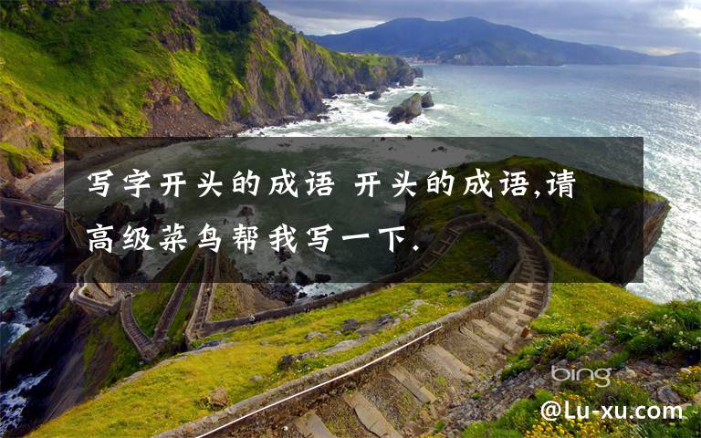 写字开头的成语 开头的成语,请高级菜鸟帮我写一下.