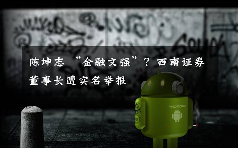 陈坤志 “金融文强”?西南证券董事长遭实名举报