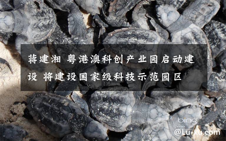 蒋建湘 粤港澳科创产业园启动建设 将建设国家级科技示范园区