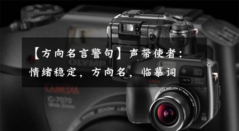 【方向名言警句】声带使者：情绪稳定，方向名，临摹词