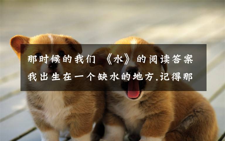那时候的我们 《水》的阅读答案我出生在一个缺水的地方.记得那时候我们一个村子的人吃水,都要到十公里之外的一处很小的泉眼里去挑,经常要排