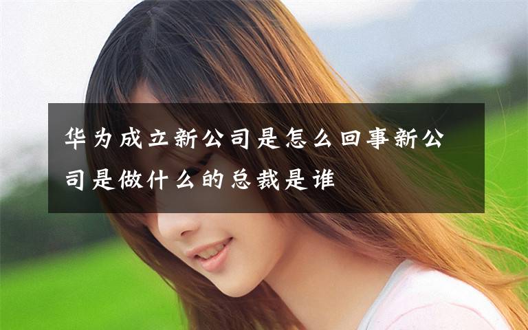 华为成立新公司是怎么回事新公司是做什么的总裁是谁