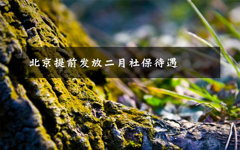 北京提前发放二月社保待遇