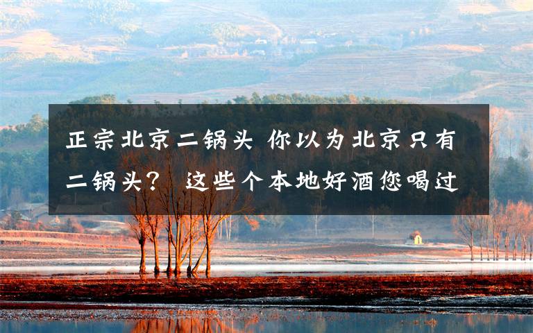 正宗北京二锅头 你以为北京只有二锅头? 这些个本地好酒您喝过吗?