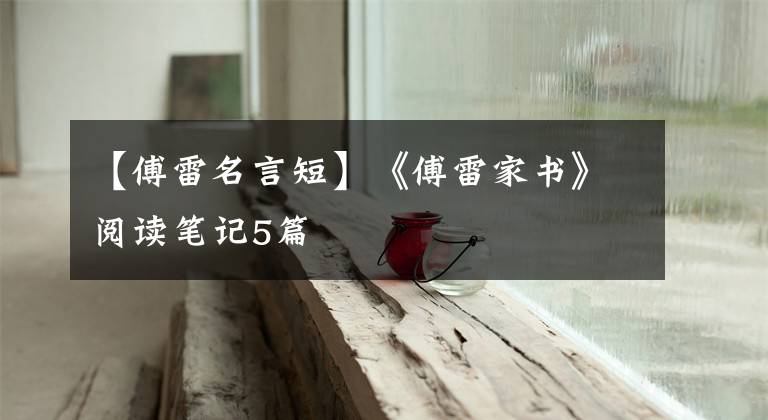 【傅雷名言短】《傅雷家书》阅读笔记5篇