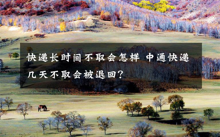 快递长时间不取会怎样 中通快递几天不取会被退回?