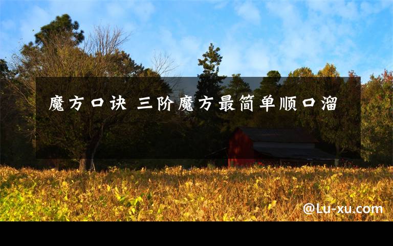 魔方口诀 三阶魔方最简单顺口溜