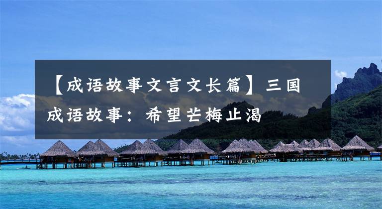 【成语故事文言文长篇】三国成语故事:希望芒梅止渴